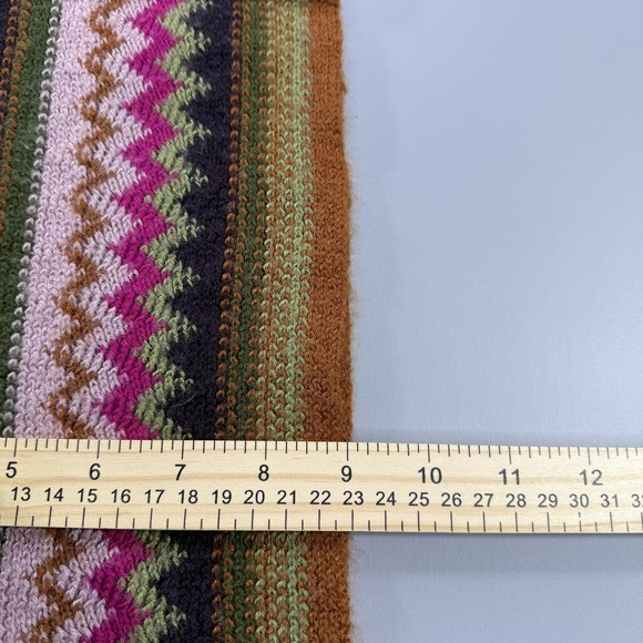 SmartWool Scarf Womens One Size Multicolor Knit Fringe Geometric Long Winter - Picture 8 of 9